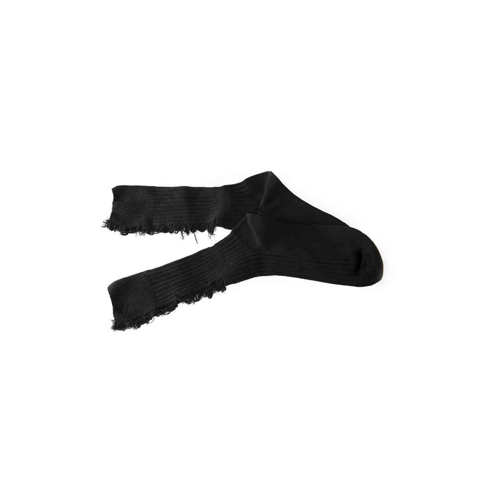 Banned - Dysian Distressed Ribbed Chaussettes - Noir
